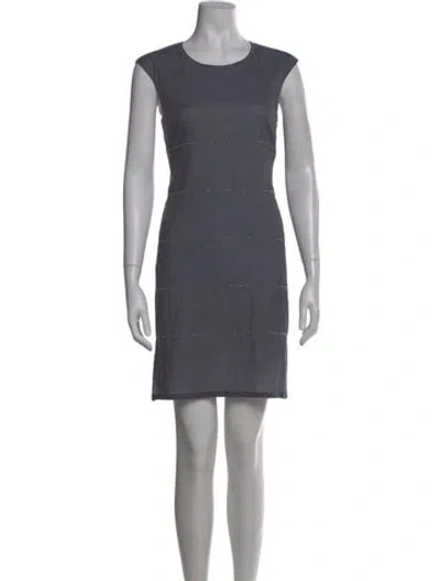 Pre-owned Peserico Crew Neck Mini Dress In Multi