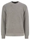 Peserico Crew-neck Rib Sweater In Grey