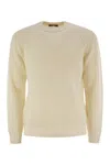 Peserico Reglan Sleeve Crew-neck Sweater In White