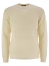 Peserico Reglan Sleeve Crew-neck Sweater In White