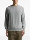 Peserico Wool And Cashmere Crewneck Sweater In Gray