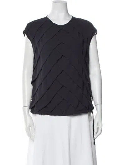 Pre-owned Peserico Crew Neck Short Sleeve Top In Gray