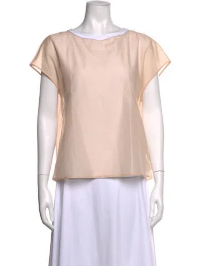 Pre-owned Peserico Crew Neck Short Sleeve Top W/ Tags In Pink