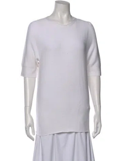 Pre-owned Peserico Crew Neck Short Sleeve Top In White