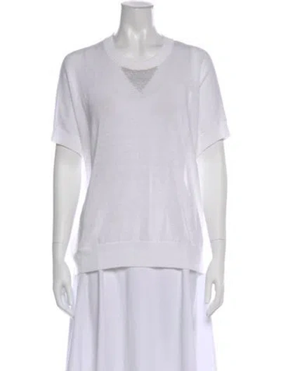 Pre-owned Peserico Crew Neck Short Sleeve Top In White