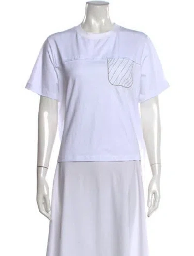 Pre-owned Peserico Crew Neck Short Sleeve T-shirt In White