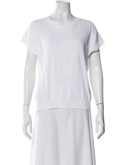 Pre-owned Peserico Crew Neck Short Sleeve T-shirt In White