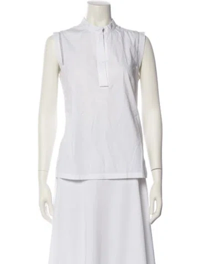 Pre-owned Peserico Crew Neck Sleeveless Top In White