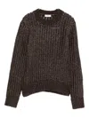 Peserico Crew Neck Sweater In Animal Print