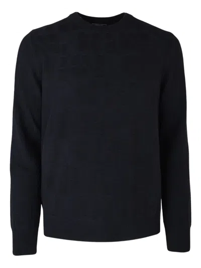 Peserico Crew-neck Sweater In Blue