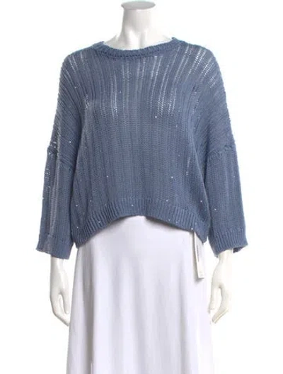 Pre-owned Peserico Crew Neck Sweater In Blue