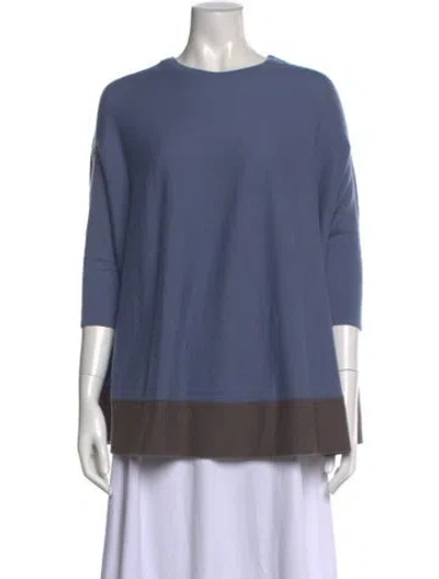 Pre-owned Peserico Crew Neck Sweater In Blue