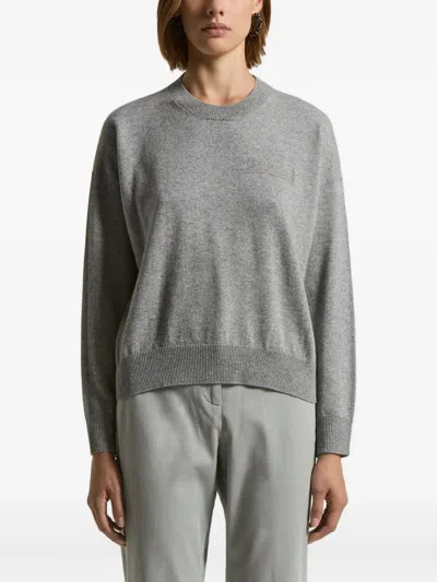 Peserico Crew-neck Sweater In Gray