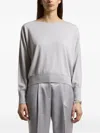 Peserico Crew-neck Sweater In Gray