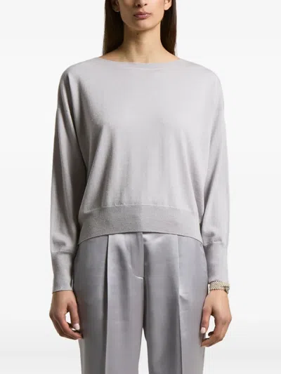 Peserico Crew-neck Sweater In Gray
