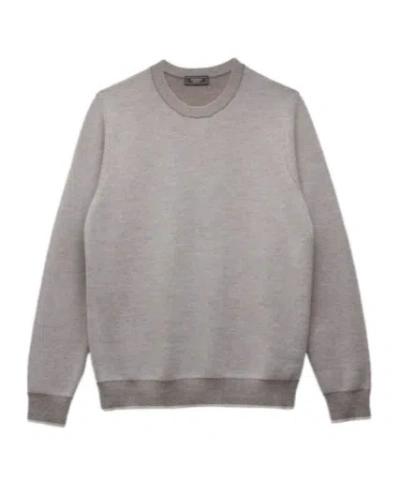 Peserico Crew Neck Sweater In Gray