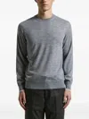 Peserico Crewneck Wool Sweater In Gray