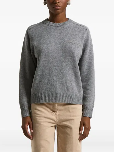 Peserico Crew-neck Sweater In Gray