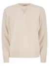 PESERICO PESERICO CREW NECK SWEATER IN WOOL, SILK AND CASHMERE BLEND