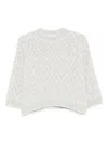 Peserico Knit Sweater Chevron Pattern In Multi