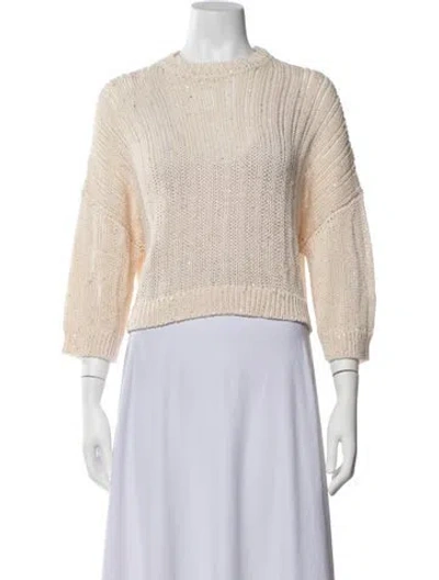 Pre-owned Peserico Crew Neck Sweater In Neutrals