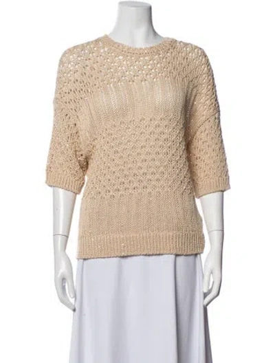 Pre-owned Peserico Crew Neck Sweater In Neutrals
