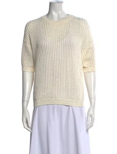 Pre-owned Peserico Crew Neck Sweater In Neutrals