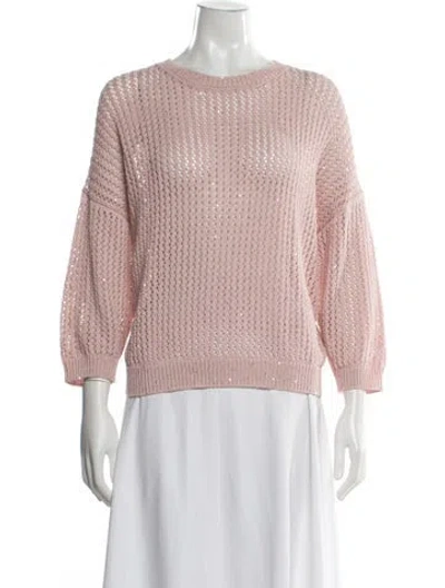 Pre-owned Peserico Crew Neck Sweater In Pink