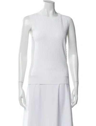 Pre-owned Peserico Crew Neck Sweater In White