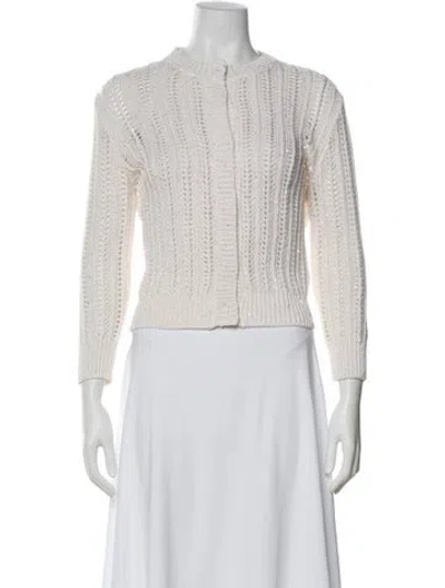 Pre-owned Peserico Crew Neck Sweater In White