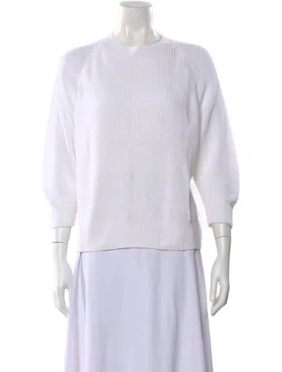 Pre-owned Peserico Crew Neck Sweater In White