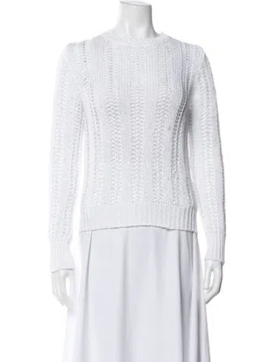Pre-owned Peserico Crew Neck Sweater In White