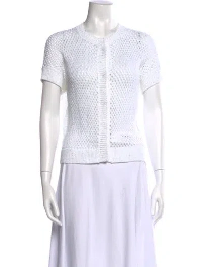 Pre-owned Peserico Crew Neck Sweater In White