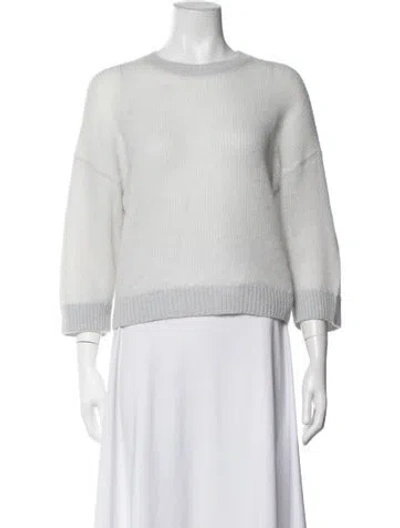 Pre-owned Peserico Crew Neck Sweater In White