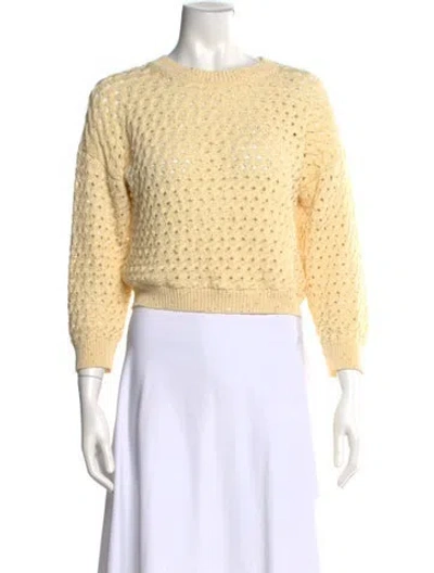 Pre-owned Peserico Crew Neck Sweater In Yellow
