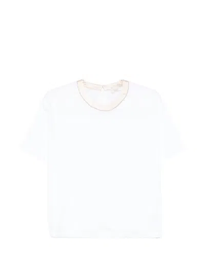 Peserico Crew-neck T-shirt In White