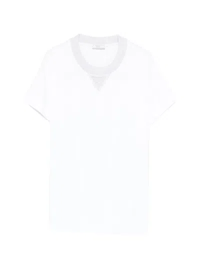 Peserico Crew-neck T-shirt In White