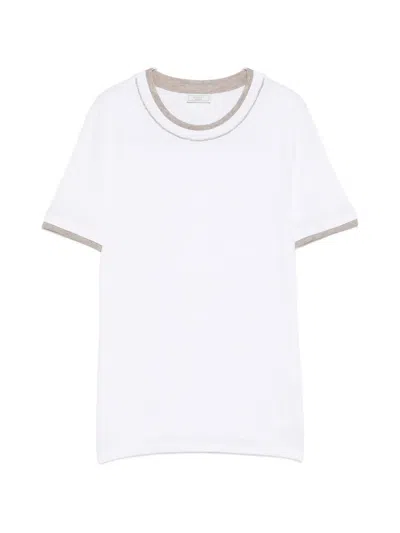 Peserico Crew-neck T-shirt In White