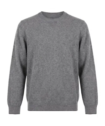 Peserico Crew-neck Knit Top In Gray