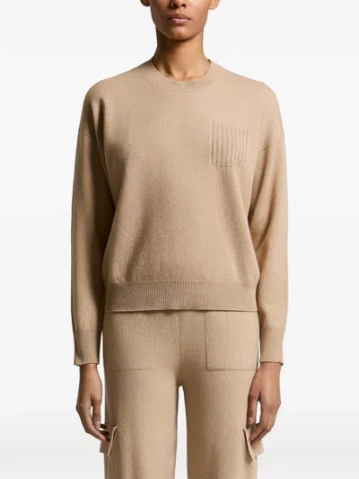 Peserico Crew-neck Sweater In Brown