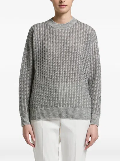 Peserico Crew-neck Sweater In Gray