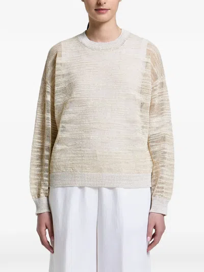 Peserico Crew-neck Sweater In Neutral