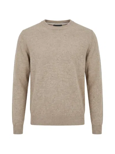 Peserico Crew-neck Long-sleeve Knit Top In Purple