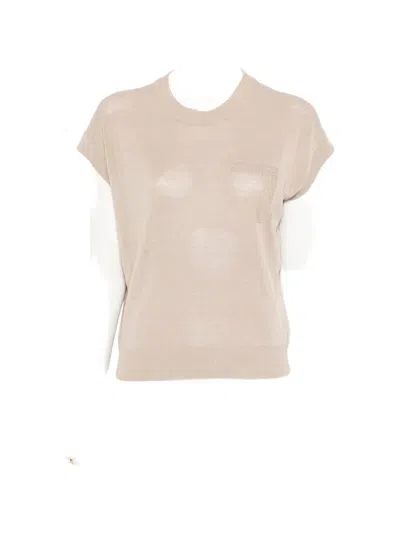 Peserico Crew-neck Top In Neutral