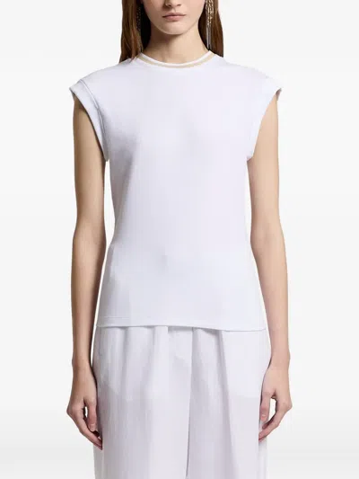 Peserico Crew-neck T-shirt In White