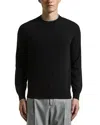 Peserico Wool And Cashmere Crewneck Sweater In Black