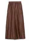 Peserico Crinkle-effect Trousers In Brown