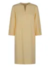 Peserico Crop-sleeve Tunic Dress In Yellow