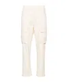 Peserico Cropped Cargo Trousers In White