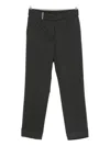 Peserico Heathered Gray Cropped Trousers With Tailored Fit In Black